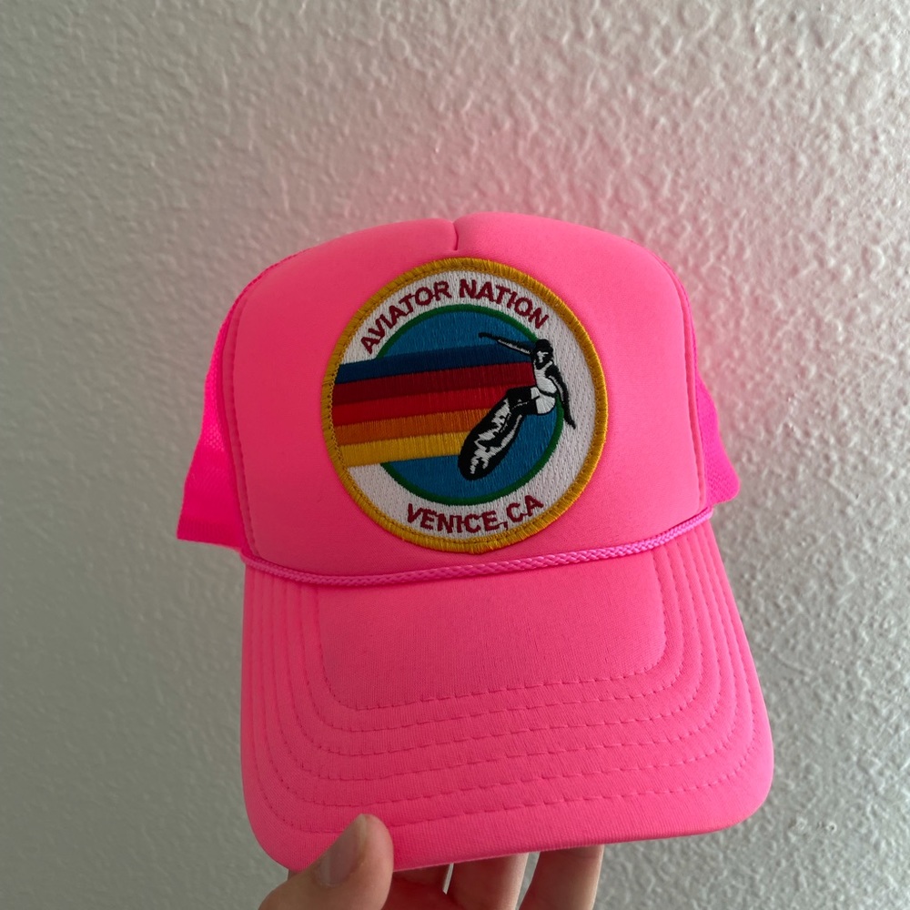Aviator Nation Pink Trucker Hat
